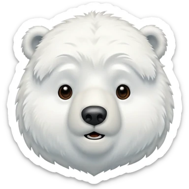 Polar bear pleading face sticker