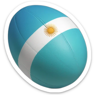rugby ball with argentinian flag sticker