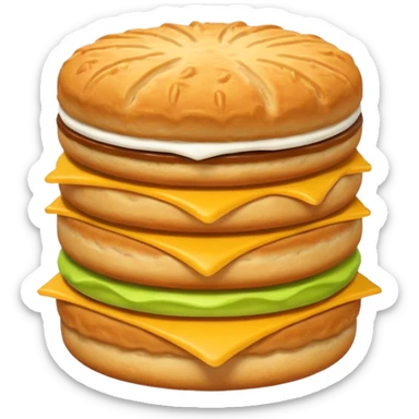 plain McDonald's biscuit, golden brown, fluffy sticker