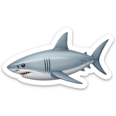 cooked shark with visible fins on a plate sticker