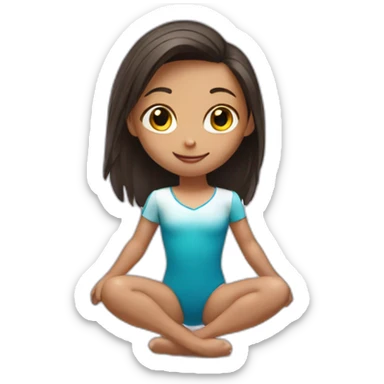 Girl on gymnastics beam sticker