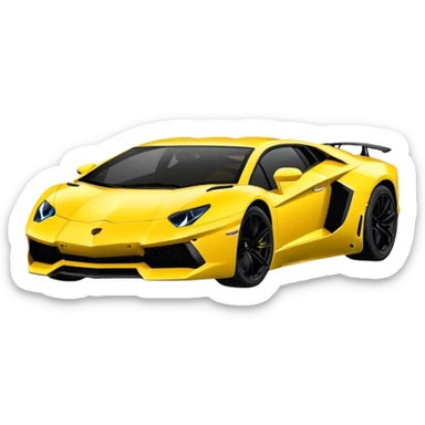 Lamborghini Aventador - Lamborghini (Model Year: 2021) (Iconic colour: Yellow) sticker