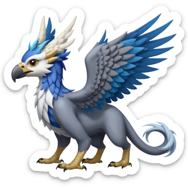Chimera-Latios-Nargacuga-Silvally-Gryphon-Griffin-Griffon-Hippogriff-fusion-hybrid-animal-creature  with long ears  sticker