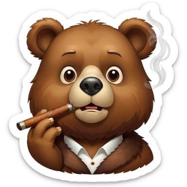 Un oso con un cigarro  sticker