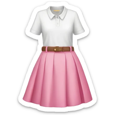 Preppy pink skirt sticker