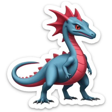 Badass edgy salamence-salazzle-hybrid, full body sticker
