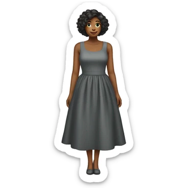 irl in a dress the color of asphalt with road markings sticker