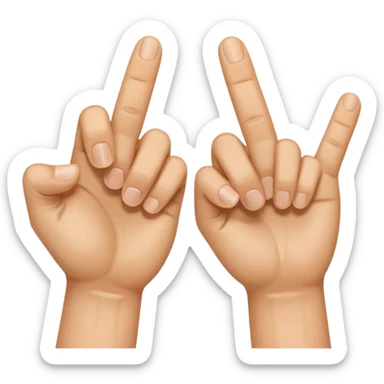 Hold up your hands. With your left hand, make a ‘6’ by curling your index finger like a hook while sticking your thumb out. With your right hand, make a ‘7’ by pointing your index finger straight and your thumb sideways like an L-shape. Put both hands next to each other — that’s the 67 meme sticker