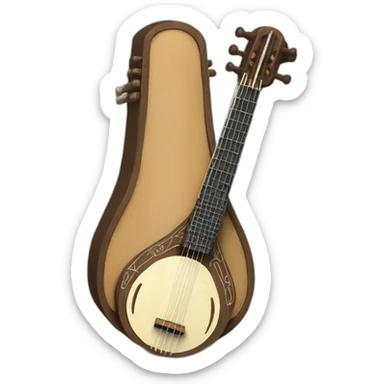 Erlandskian Terminian Mongolian String Instrument Ethnic sticker