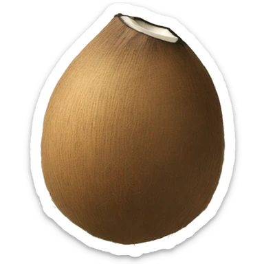 A large coconut on a palm tree sticker