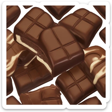 dubai chocolate with a lot of cream inside sticker