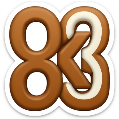 Make furry letters that say 26 sticker