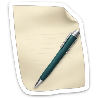 A piece of paper and a pen sticker