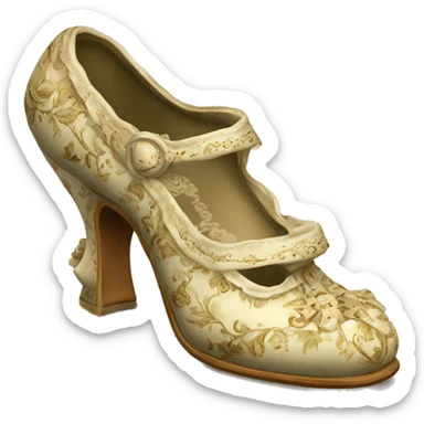 vintage rococo mary jane shoes sticker