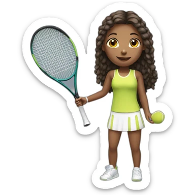 Tennis player girl sticker
