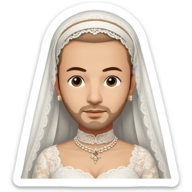 Robe mariage Blanche roi Mohammed VI du maroc sticker