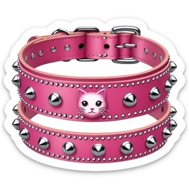 cat collar pink coloured without cat sticker