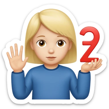 A Lil kid holding 6 7 sticker