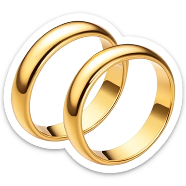 Wedding rings intertwined sticker