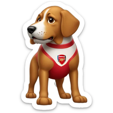 Arsenal football club giant dog sticker