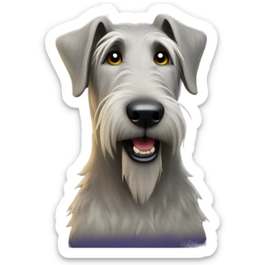  Irish wolfhound dog and christmas lights sticker