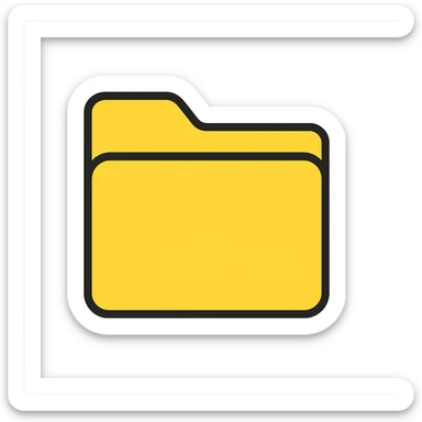 clean and simple folder icon, suitable for general use sticker