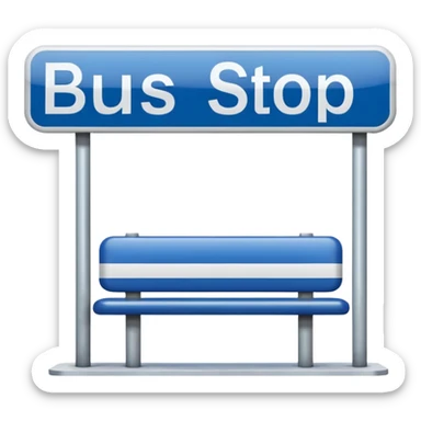 Bus Stop Signboard sticker