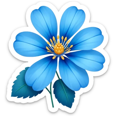 Blue flower emoji sticker