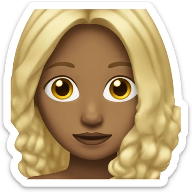 blonde girl with brown hair roots sticker