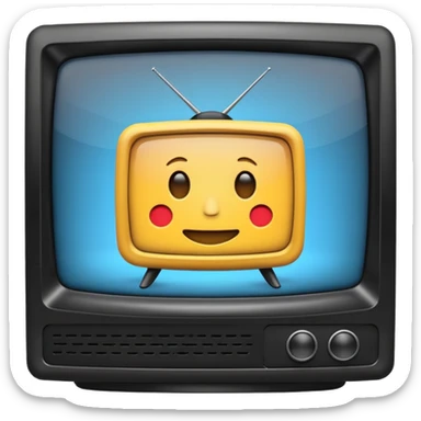 Create an emoji in which it is representing an app like YouTube professional logo of this app but don't make it like YouTube this app name as :- InSights TV sticker