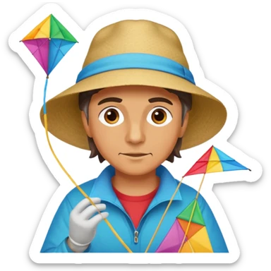 Kite Maker, making a kite sticker