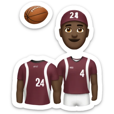 Maroon jersey #24  sticker