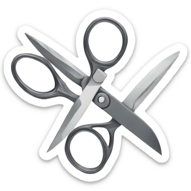 scissor facing each other  sticker