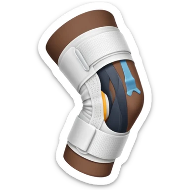 A knee bandage wrapped dark skin color  sticker