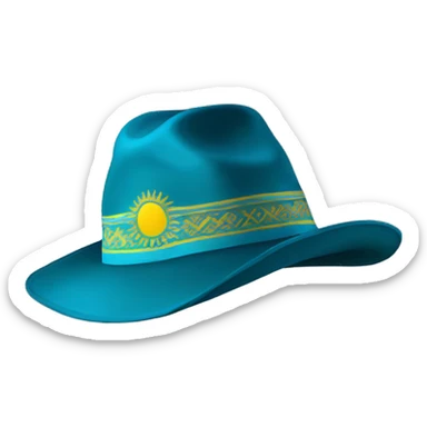 kazakh in national hat sticker