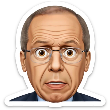 Sergey Lavrov
Minister of Foreign Affairs of the Russian Federation photorealistic surprised sticker