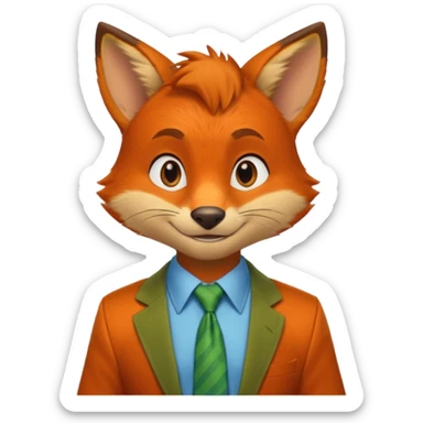 Nick Wilde from the Zootopia Disney movie sticker
