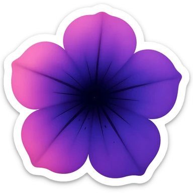 Pink-Violet-Indigo-Purple-Gradient Petuniaemoji    , remove background sticker