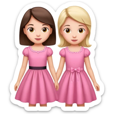kids in pink dress sticker