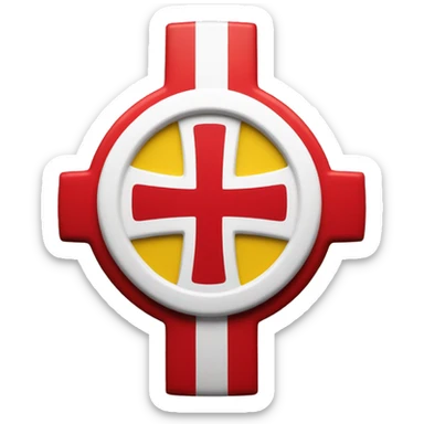 Change the color of the cross in the Danish flagg from white to yellow sticker