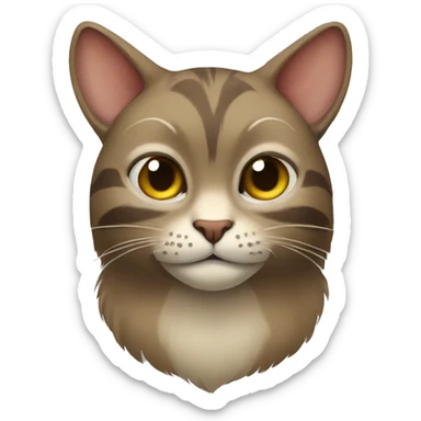 cat crossed with a monkey sticker