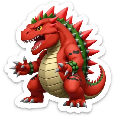 Groudon-Tyranitar-Bowser-Tyrantrum sticker