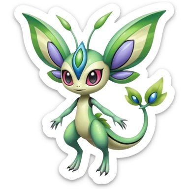 Colorful Exotic Meloetta-Celebi-Palkia-Virizion-Venom-Stitch-Fakémon-creature-hybrid sticker