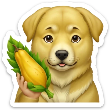 Kangal Hund mit Birne in der Hand  sticker