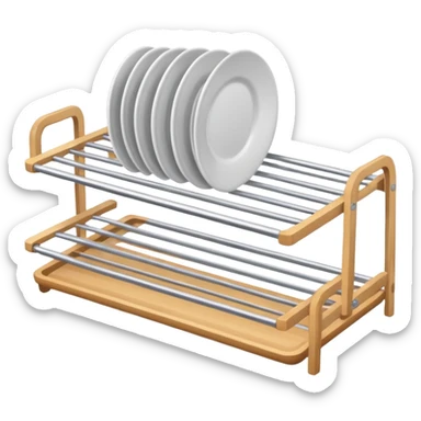 dishes drying rack sticker