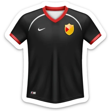 maillot football uni noir sans numéro ni logo sticker