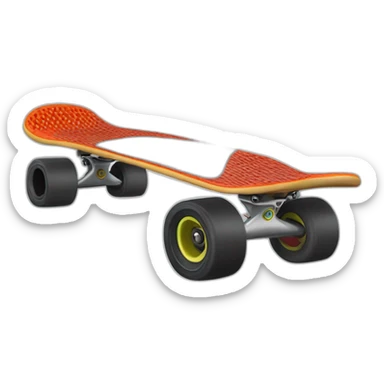 skateboard with karting tire sticker
