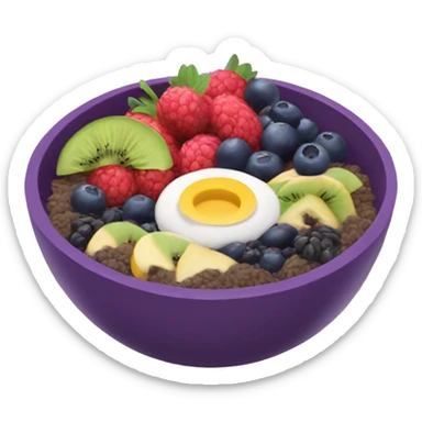 Açaí bowl with toppings sticker