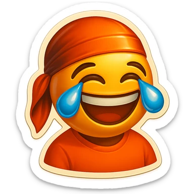 lol face laughing crying
orange shirt
make him smile
Change His durag To orange sticker