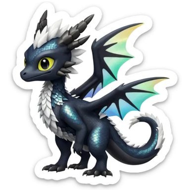 Shiny  Toothless-Trico-Silvally-Fakémon-hybrid-creature (full body)  sticker